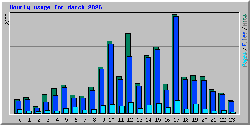 Hourly usage for March 2026